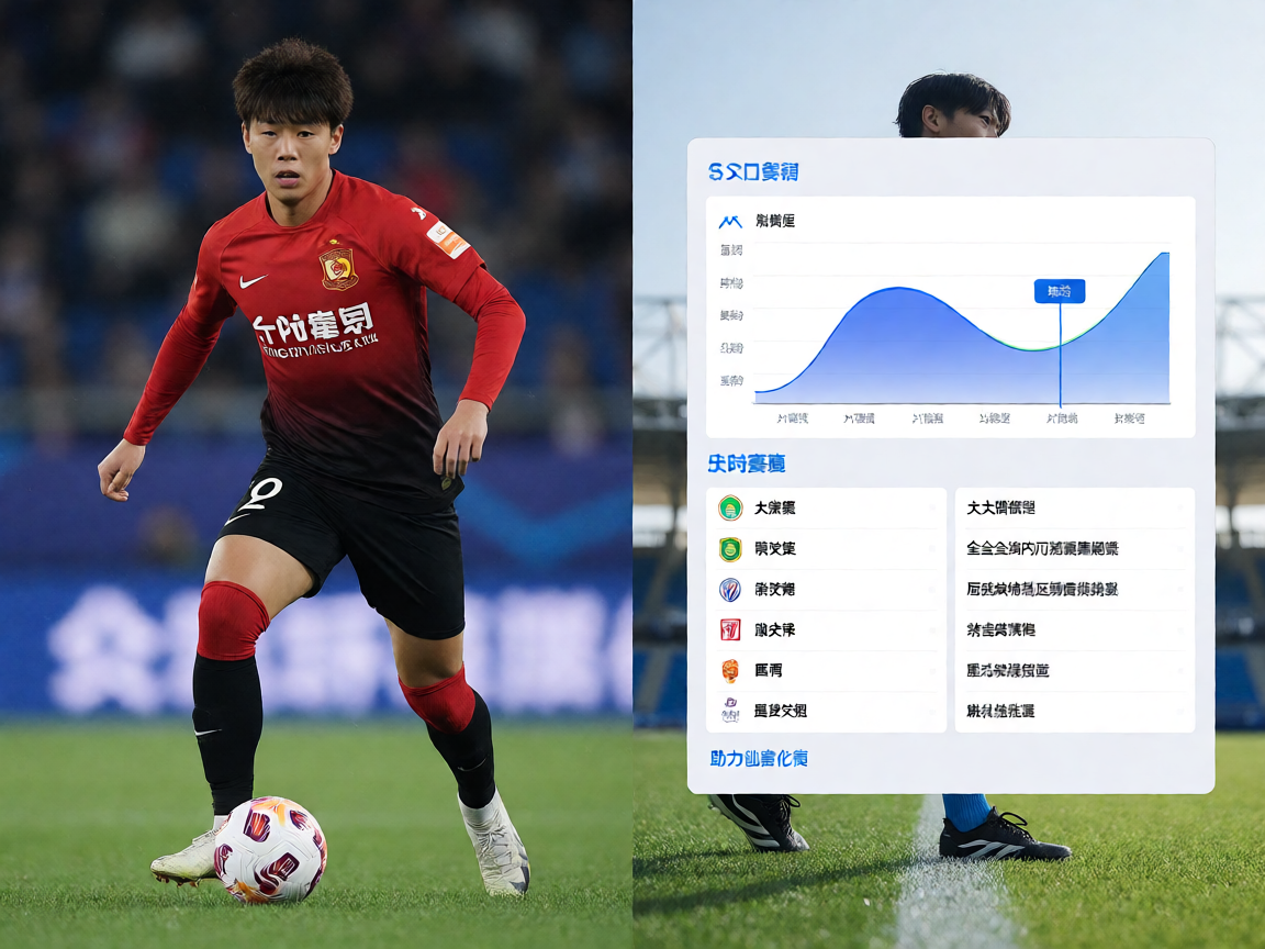体育数据可视化分析界面，展示比赛统计数据和趋势图表